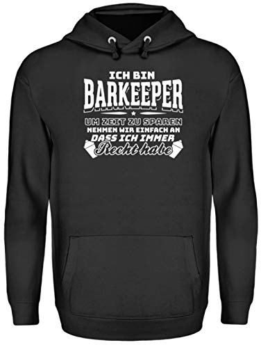 Chorchester Barkeeper Pull à capuche unisexe pour les fans d'alcool et de fête - Noir - Small