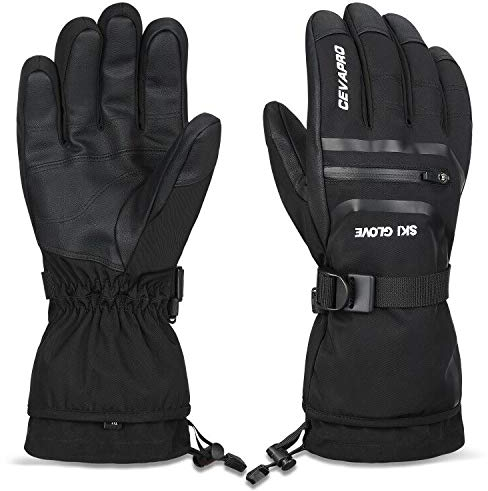 Yobenki Skihandschuhe Winter Handschuhe Warm 3M Thinsulate Snowboard Handschuhe Winterhandschuhe Herren Anti Rutsch Fahrradhandschuhe mit Touchscreen für Skifahren Outdoor -34℃/-30℉