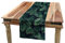 ABAKUHAUS Palme Tischläufer, Exotische Dschungel Laub Muster, Esszimmer Küche Rechteckiger Dekorativer Tischläufer, 40 x 225 cm, Jadegrün