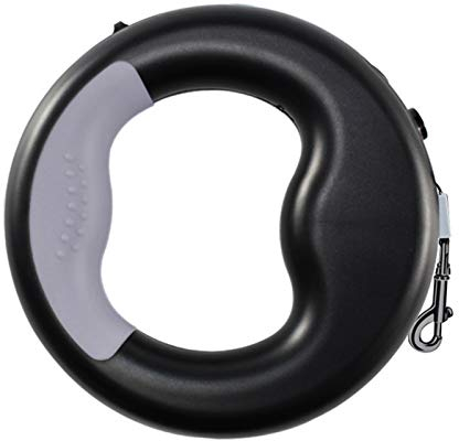 Versenkbare Hundeleine, Rutschfester 360-Grad-Griff Einziehbare Kleine Mittelgroße Hundeleylonleine Mit LED-Taschenlampe Zum Gehen (Schwarz)