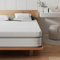 Frideko 4FT6 Double Memory Foam Mattress Topper, 4.33 Inch Mattress Topper Double Bed With High-Density Foam, Washable & Removable Zipped Cover, Pain Relief, White