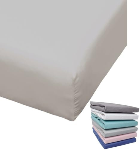 Bierbaum Biber Spannbettlaken Baumwolle 180x200 cm Weiß Grau Blau Rosa Türkis Silber Flieder Grün Taupe Rundgummi, Farbe:Taupe