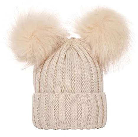 PythJooh Baby Kid Winter Warm Hat Pom Pom Wooly Crochet Beanie Hat for 0-3Y