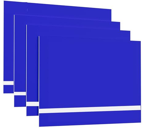 4PCS Placa De Grabado Láser, 30x20cm Señales De Acrílicos De Grabado Láser Placas Acrílicas Para Grabado Láser, Doble Color Placa Grabada Plástico Letreros Personalizados (Azul-Blanco)