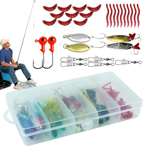 Yianyal Juego de Equipos de, Kit de señuelos de | Gear Señuelos Set Kit de de Cebo Realista | Kit de Cebo de con Caja de Aparejos de para Adultos, Hombres,