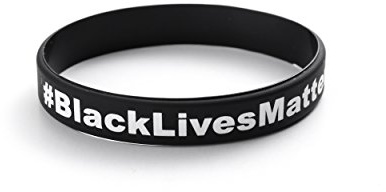 Komonee # Black Lives Matter Black Silicone Wristband (Pack of 1)