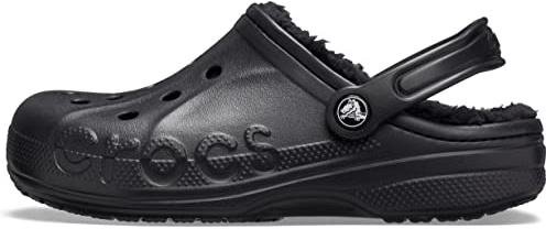 Crocs Unisexe Adulte Baya Lined Clog Sabots, Black/Black, 36/37 EU