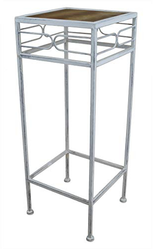 PrimoLiving Blumenhocker/Beistelltisch aus Metall/Holz grau eckig Gr. L (P-12192)