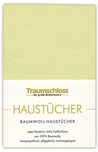 Traumschloss Betttuch »Haustuch« 100% Baumwolle | ohne Gummizug | grün | 150x250cm
