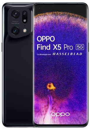 OPPO Find X5 Pro – Smartphone 5G, 12 Go RAM + 256 Go, Écran 6,7'' AMOLED WQHD+ 120Hz, 1 Milliard de Couleurs, 2 Capteurs Sony 50 MP, Stablisation Optique 5-Axes, 5000 mAh, IP68, Noir [version FR]