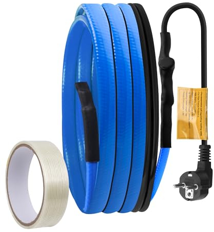 Frostschutz Heizkabel, Ci-Fotto Selbstregulierendes Heizkabel (2M, 17W/M) mit Eingebautem Thermostat zum Schutz von Wasserrohren, Metall-/Kunststoff-Hausrohren, Dachrinnen, Kanalisationsleitungen