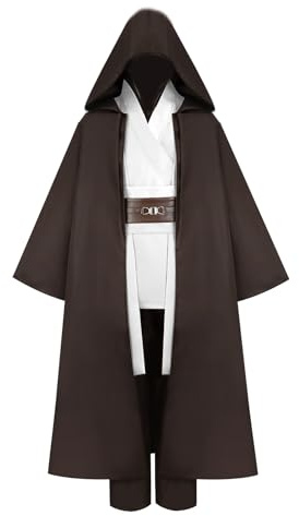 Gothden Costume Tunica con Cappuccio Mantello Cavaliere Elegante Set Completo Halloween Cosplay Festa in Maschera Costume