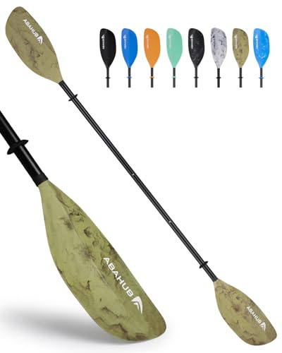 Abahub Justerbar kajakpaddel 210–230 cm/82–90 tum flytande kajakpaddling åror båtliv åror kanotpaddling åror kamouflage