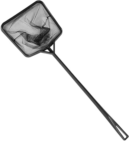 Épuisettes pour Nettoyage d'Aquarium, Filet À Mailles Fines Léger pour Bassin, Filet de Pêche Multifonction à Manche Confortable pour Bassin Fontaine Usage Extérieur