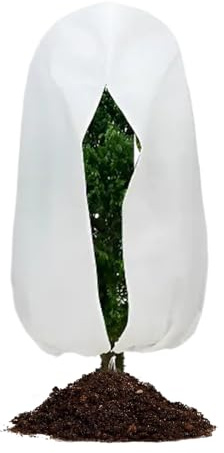 Copertura per piante antigelo, copertura antigelo per piante da esterno, giacca da fiori con coulisse con cerniera, coperture invernali per piante da giardino, serra, aiuole rialzate, cespugli, rose