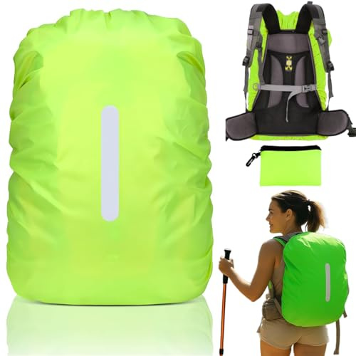 EJRUP Housse de Pluie pour Sac à Dos avec Bandes Réfléchissantes, Housse de Pluie imperméable,30L-40L, avec Boucle Antidérapantes,pour la randonnée, Le Camping, Les Voyages, Le vélo