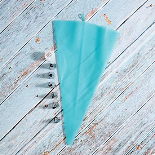 RASTKY Set di Ugelli per Decorare Torte, Durevoli, in Acciaio Inox, per Utensili da Fai da Te, per gli Amanti della Pasticceria, Colore Blu, 2 Set, in Silicone, Glassa, Tubazioni, Crema, Sacchetto