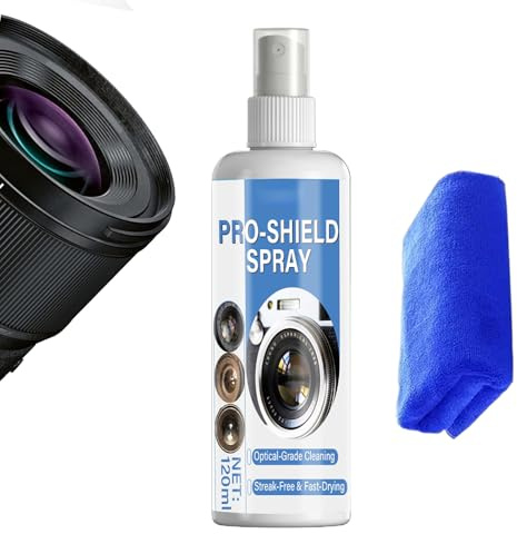Kamerarengöring – 120 ml poleringsspray och fläckborttagare – glasögonrengörare, för fotografier, solglasögon, glasögon, mobiltelefon, bildskärm, display