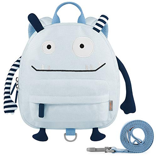 GAGAKU Toddler Backpack with Leash - Mini Kids Backpacks for Boys 2-4 Years Child Safety Backpack 3D Cartoon Animal Anti-Lost Preschool Backpack - Blue