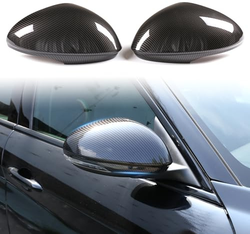 1 Paia In Fibra di Carbonio Stile Aletta Specchio Copre Auto Laterale Copertura Dello Specchio Retrovisore Copertura Trim per Alfa Romeo Giulia 2017-2018-2022