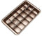 KiNeX Brownie Backform, Antihaftbeschichtete Kuchenform Brownie mit Trennwänden, Antihaftbeschichtete Brownie-Pfanne für Professionelle Scheiben, für 18 Vorgeschnittene Brownies, Karbonstahl, Gold