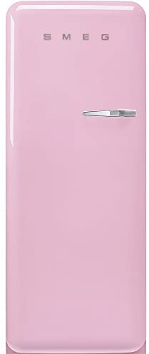 Smeg Left Hand Hinge FAB28LPK5 Fridge with Ice Box - Pink - D Rated
