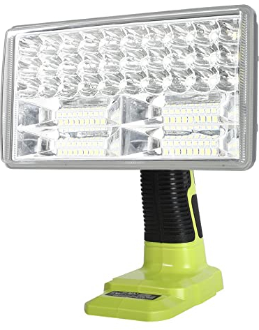 Torch for Ryobi One+ 18v Battery, 30W 3300LM LED Work Light for Ryobi 18v, Portable Flood Lights and Spotlight Combo for Power Cut, Camping, Jobsite(Battery Not Included)