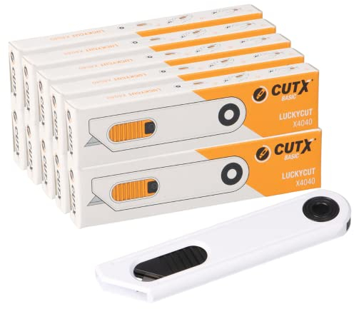 10x CUTX LUCKYCUT X4040 Cuttermesser Sicherheitsmesser Kartonmesser Cutter mit autom. Klingenrückzug