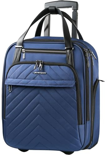 VANKEAN Valigia da Notte Leggera Multifunzione Sotto il Sedile, blu, 12 x 7 x 16 inches