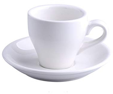 YNZUNMY Set Tazzine caffè,Tazzine Caffe con Piattino Colorato Spesso Ceramica Espresso Coppe piattino Set Cafe Domestica Caffe Latte Expresso caffè Forte Tazze Vassoio all'Ingrosso(White)