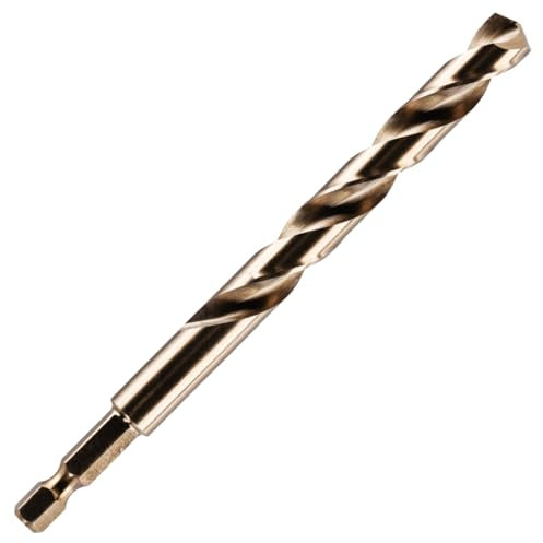Rennie Tools - 10mm Hex Shank HSS Gold Cobalt Jobber Drill Bit For Stainless Steel, Hard Metals, Aluminium, Cast Iron, Copper. Twist Drill Bit Sets. 10mm Drill Bit Metric Drill