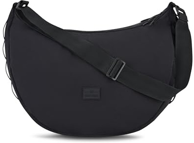 Johnny Urban Crossbody Bag Damen Herren Schwarz - Kaia XL - Bauchtasche im Halbmond Stil - Moon Bag - Tasche mit 16 Zoll Laptopfach - Wasserabweisend