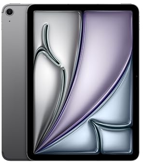 Apple iPad Air 11'' con chip M3: Apple Intelligence, 512 GB, fotocamera frontale e posteriore da 12MP, Wi-Fi 6E + reti cellulari 5G, Touch ID, un giorno intero di batteria — Grigio siderale