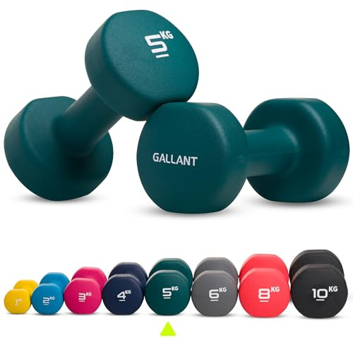 Gallant Neoprene Hand Weights - 5kg Dumbbells Pair