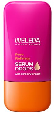 WELEDA Bio Pore Refining Serum Drops – Naturkosmetik Booster Drops Vitamin C Serum mit Cranberry verfeinert Poren und pfleget für einen klaren, ebenmäßigen Glow Teint (vegan, 30ml)