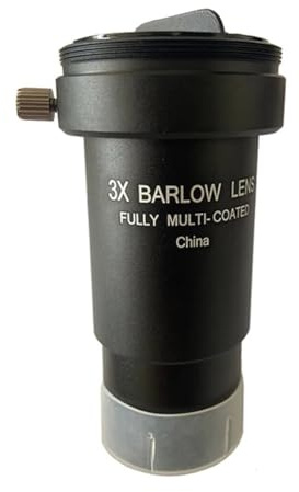 Astronomiska teleskoptillbehör, optisk ram i aluminiumlegering, 1,25 Barlow 3X lins, med flerskiktsbeläggning, astronomiskt teleskop okular