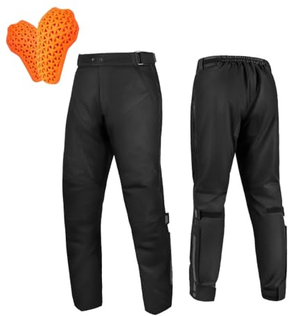 Motorcycle Trousers Women Men Motorbike Trousers with CE Protective Armour Waterproof Motorcycle Pants Motorbike Pants Biker Pant Armoured Trouser for Motor Cycle Racing (Trouser Only),Black-XXL