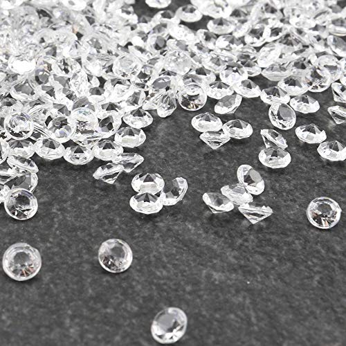 hibuy Deko Diamanten/Edelsteine - klar, transparent - ÃƒÂ˜ 4 mm - 40 g - Streudeko