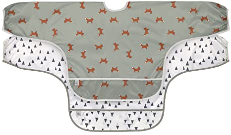 LÄSSIG Baby Langarmlätzchen Set 2 Stk. zum Binden Auffangschutz/Long Sleeve Bib Little Forest Fox