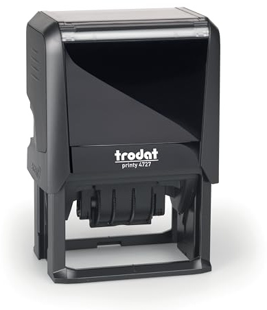 STAMPRINT VERSAL | Sello Personalizado Fechador | Sellos Empresa Automatico | Sellos Fecha Oficina Logo | Sello Entrada/Salida/Recepción | TRODAT 4727 54x31mm 12 años | 6 Lineas