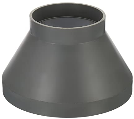 PATIKIL 8 to 4 Duct Reducer Connector, Heating Cooling Ventilation Tube Fire-Resistant Increaser Adapter Pipe Fitting for Vent System, Grey 200x110 mm ID