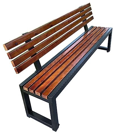 Gjort av Trä Bänk Park Bänk Utomhus med Halkfria Fötter, Vattentät Design Stabil och Hållbar Utomhusbänk Lämplig for Trädgårdar, Parker, Verandor, Valnötsfärg (Size : 150 * 40 * 85cm)
