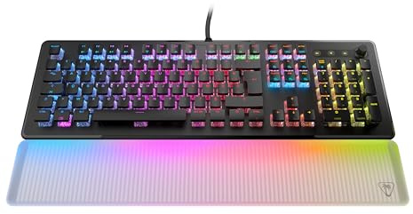 Turtle Beach Vulcan II Max – Optisch-mechanische PC-Tastatur, anpassbare RGB-Beleuchtung, Handballenauflage, lineare Titan II-Schalter, Aluminiumplatte – Schwarz