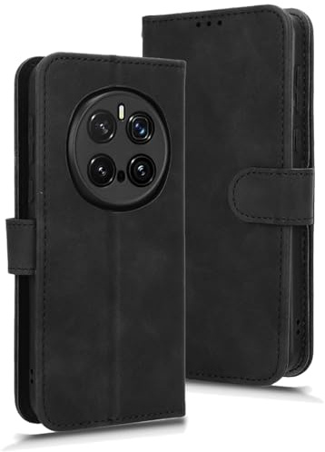 GOGME Libro de Cuero Funda para Huawei Honor Magic 7 Pro / Magic7 Pro, Premium PU/TPU Flip Case Billetera Carcasa con Ranuras para Tarjetas y Soporte Plegable.Negro