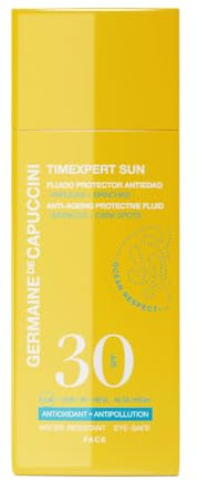 Germaine de Capuccini - Timexpert Sun Fluido Protettore Solare Antietà SPF 30 - Crema Solare Viso - Previene rughe e macchie causate dal sole - Unifica il tono della pelle del viso - 50 ml
