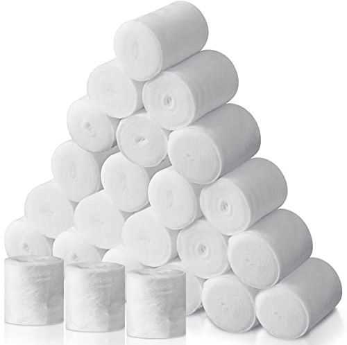 Treela 24 Rolls Cast Padding Individual Pack Undercast Padding Roll Wrap Bandage with Plaster Soft Cloth for Halloween Wrap Bandage Art Projects Body Casts Mask Making Supplies (2 Inch x 8.9 ft)