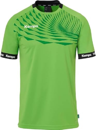 Kempa Wave 26 Shirt Tee Shirt t-Shirt de Sport à Manches Courtes Vetement Fonctionnel Handball Gym Jogging Running Maillot Homme , Vert Espoir/Lagon, L