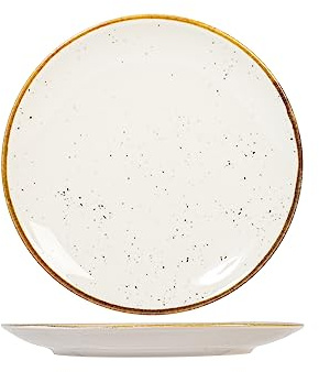 Saturnia Stains Set med 6 tallrikar, Dekorerat Porslin, Beige, 28 cm
