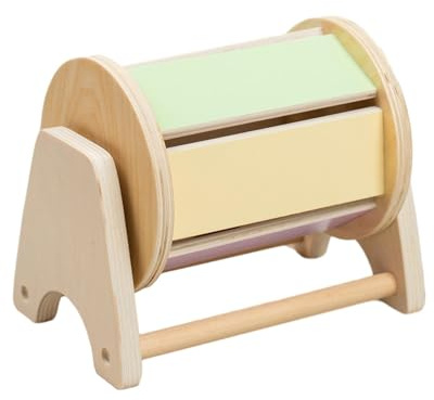 MagiDeal Tambour Rotatif Montessori, Jouet éducatif précoce pour Enfants, Jouets pour bébés, Tambour Roulant en Bois pour Nourrissons garçons Filles de 1 à 3