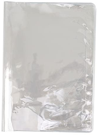 YANGLY Transparent PVC Book Sleeve A6/A5 Book Cover Binder Notebook Cover Waterproof Fit for Most Planner Binder Scrapbook